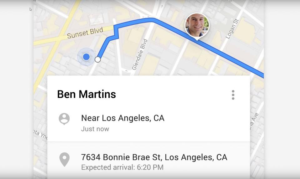 A Google Maps valós idejű helymegosztója